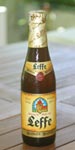 An unopened bottle of Leffe Blonde/Blond