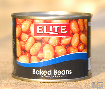 A tin of Elite brand baked beans