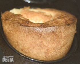 A Yorkshire pudding used making a traditional tin