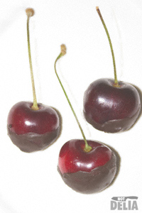 Dark cherries dipped in dark chocolate