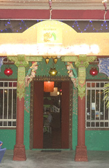 Entrance of the Passage Thru' India restaurant in Georgetown, Penang, Malaysia