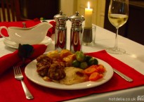Traditional turkey Christmas dinner