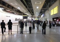 Arrivals concourse at London Heathrow Terminal 5